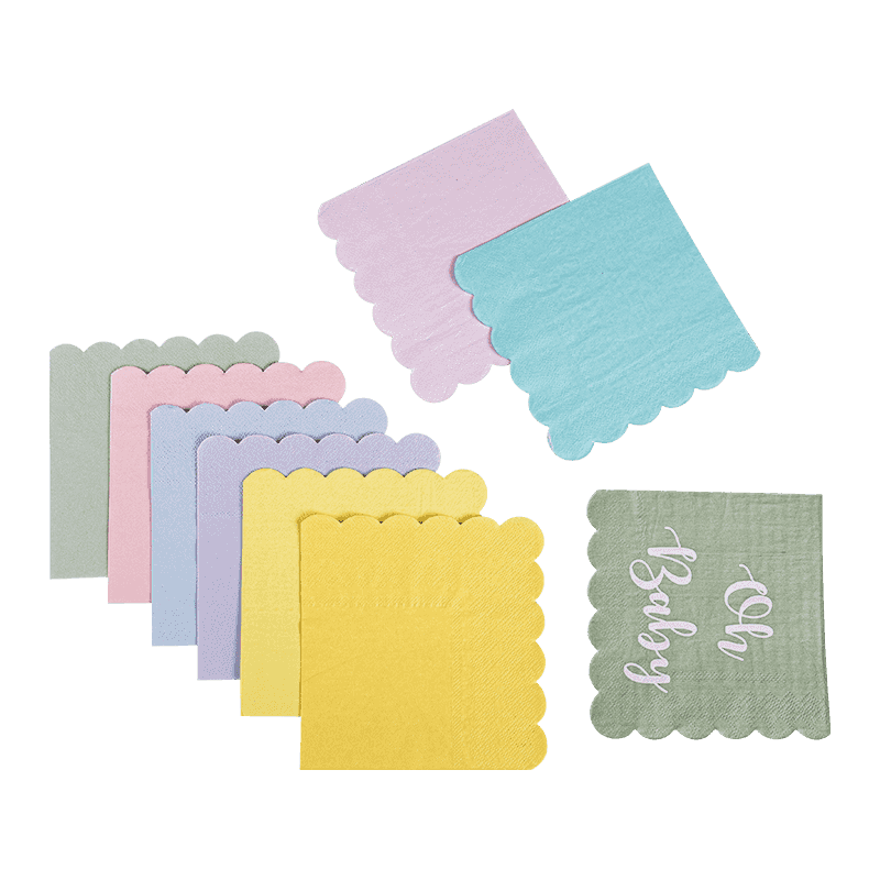 24x24 Farverig die-skåret serviets høj kvalitet SJ6101