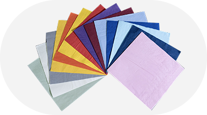 Farvede papirservietter