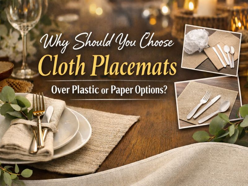 Hvorfor skal du vælge dækkeservietter i stof frem for plastik eller papir?